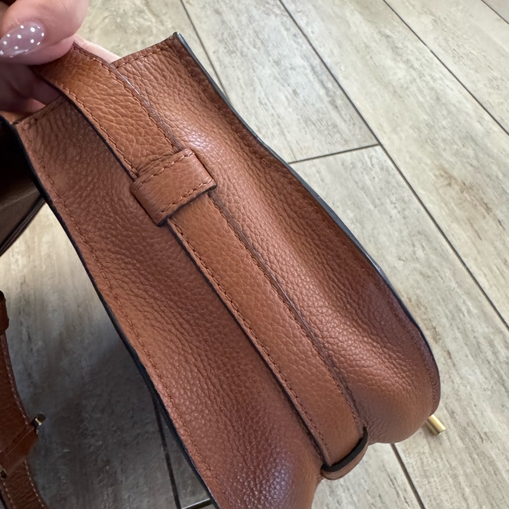 Chloe Marcie Saddle Bag in Grained Leather - Picture 9 of 14